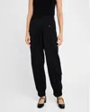 Simone Rocha Front Button Placket Wool Trousers In Black
