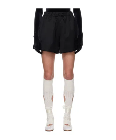 Simone Rocha Furry Welt Pocket Shorts In Black