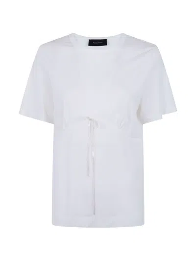 Simone Rocha Gathered Bow T-shirt In White