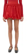 Simone Rocha Red Gathered Bubble Miniskirt In Red