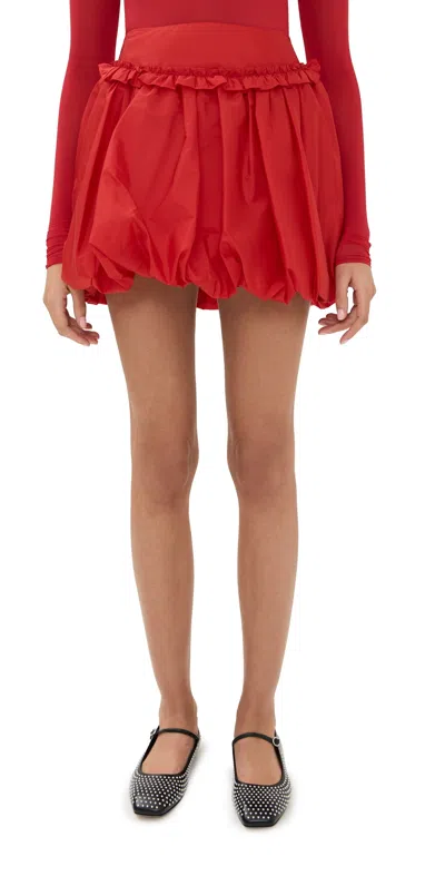 SIMONE ROCHA GATHERED BUBBLE MINI SKIRT RED