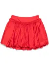 Simone Rocha Red Gathered Bubble Miniskirt In Red