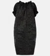 Simone Rocha Gathered Midi Dress In Black