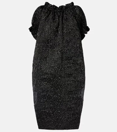 Simone Rocha Gathered Midi Dress In Black