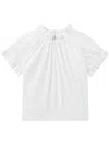 Simone Rocha Gathered Ruffle Top In White
