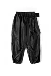 Simone Rocha Gathered Track Trousers W/ Bow Detail Black