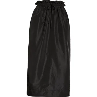 Simone Rocha Gathered Waist Tulip Skirt In Black