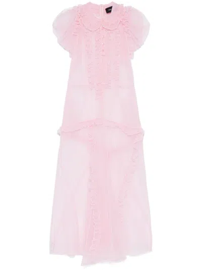 SIMONE ROCHA GERÜSCHTES MAXIKLEID MIT MEHREREN NÄHTEN