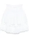 Simone Rocha Gestufter Minirock Mit Lochstickerei In Weiss