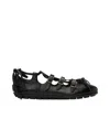 Simone Rocha Ghillie Ballerina Shoes In Black