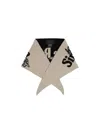 Simone Rocha Graphic Logo Knitted Scarf In Neutral