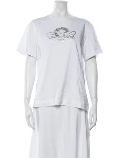 Pre-owned Simone Rocha Graphic Print Crew Neck T-shirt In White
