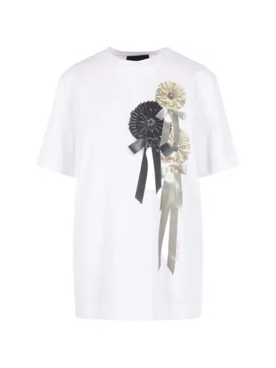 Simone Rocha Graphic-print Cotton T-shirt In White