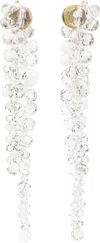 Simone Rocha Gray Double Pierce Through Drip Earrings In Ash
