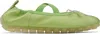 Simone Rocha Green Grip Ballerina Flats In Matcha
