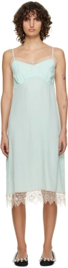 Simone Rocha Green Strappy Midi Dress In Washed Green
