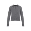 Simone Rocha Womens Charcoal Pearl Embellished Round-neck Wool And Silk Cardigan In Gray