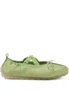 Simone Rocha Green Grip Ballerina Flats In Matcha/mint