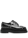 Simone Rocha Woman Lace-up Shoes Black Size 6 Leather In Black