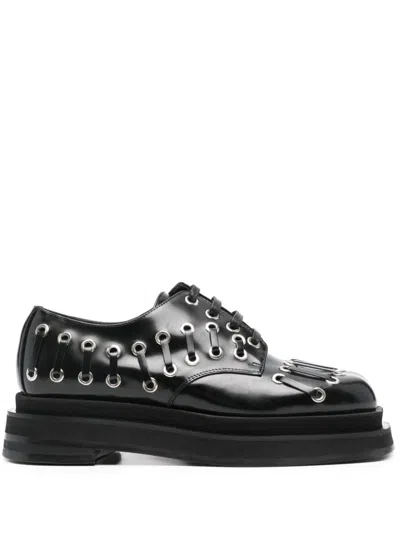 Simone Rocha Heart Toe Platform Derby In Black