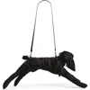 Simone Rocha Hare Embellished Turbo Satin Crossbody Bag In Black