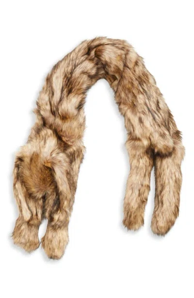 Simone Rocha Hare Faux Fur Scarf In Brown