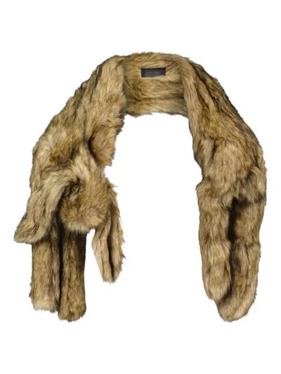 Simone Rocha Hare Fur Scarf In Green
