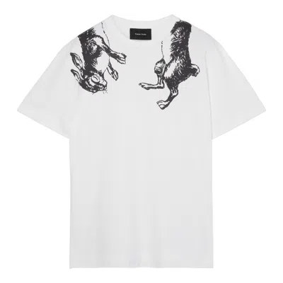 Simone Rocha Hare Illustration Print T-shirt In White