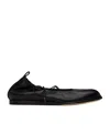 Simone Rocha Heart-shaped Toe Ballet Shoes In Black