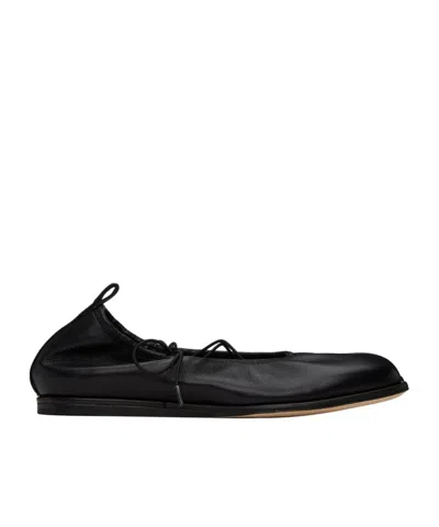Simone Rocha Heart-shaped Toe Ballet Shoes In Black