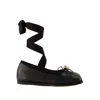 SIMONE ROCHA HEART TOE BALLERINAS - LEATHER - BLACK