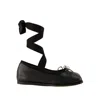 Simone Rocha Heart Toe Ballerinas - Leather - Black In Black