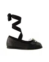 Simone Rocha Heart Toe Ballerinas - Leather - Black In Black