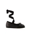 Simone Rocha Heart Toe Ballerinas - Leather - Black In Black