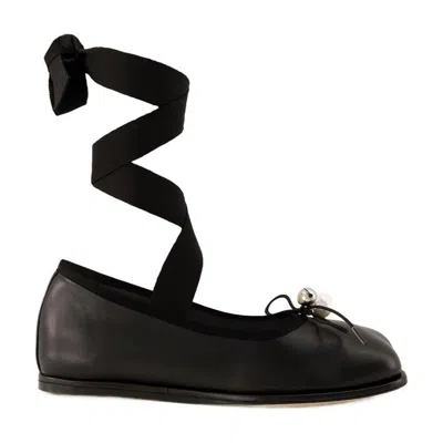 Simone Rocha Heart Toe Ballerinas In Black