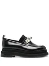 Simone Rocha Heart Toe Platform Loafers In Black
