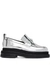 Simone Rocha Heart-toe Platform Loafers In Silver