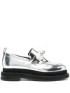 Simone Rocha Heart Toe Platform Loafers In Silver