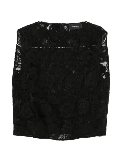Simone Rocha Heavy-lace Sleeveless Top In Pink