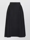 Simone Rocha Womens Black Hip Detail Flared Woven Midi Skirt In Black