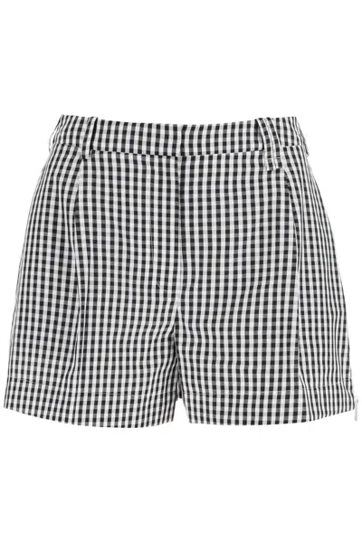 Simone Rocha High-waisted Gingham Cotton Shorts For Women In Multicolor