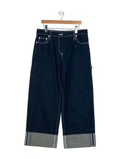 Pre-owned Simone Rocha High-rise Wide Leg Jeans In Blue