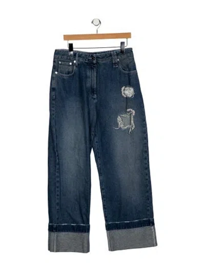 Pre-owned Simone Rocha High-rise Wide Leg Jeans In Blue