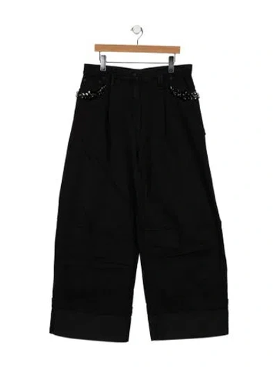 Pre-owned Simone Rocha High-rise Wide Leg Jeans W/ Tags In Black