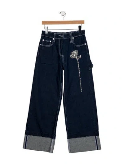 Pre-owned Simone Rocha High-rise Wide Leg Jeans W/ Tags In Blue