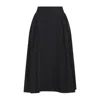 Simone Rocha Womens Black Hip Detail Flared Woven Midi Skirt In Black
