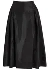 Simone Rocha Hip Detail Bind Shell Midi Skirt In Black