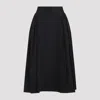 Simone Rocha Womens Black Hip Detail Flared Woven Midi Skirt In Black
