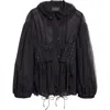 Simone Rocha Embellished Lace-up Tulle Corset In Black/jet