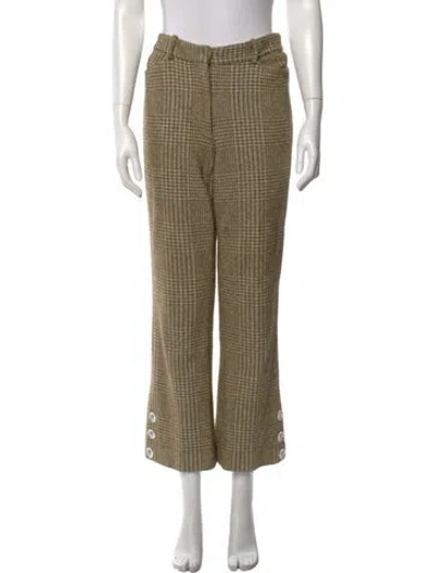 Pre-owned Simone Rocha Houndstooth Print Wide Leg Pants